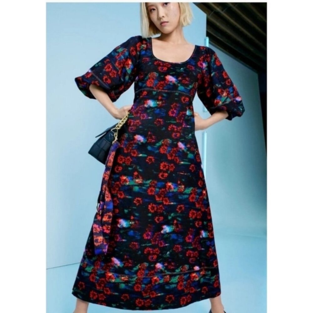 Rachel Comey × Target  3/4 sleeve Kodak Red Floral print dress Size 2X